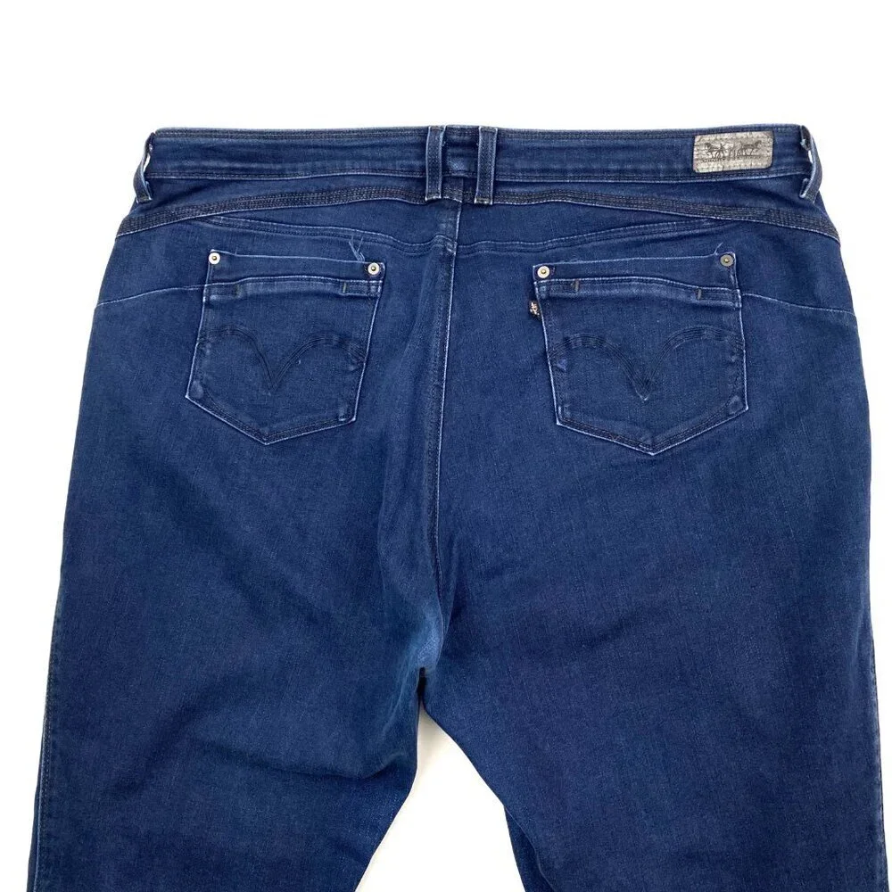 Levi's Flatters And Flaunts Skinny‎ Leg Women's size 22W Dark Blue Denim jeans - Picture 4 of 4